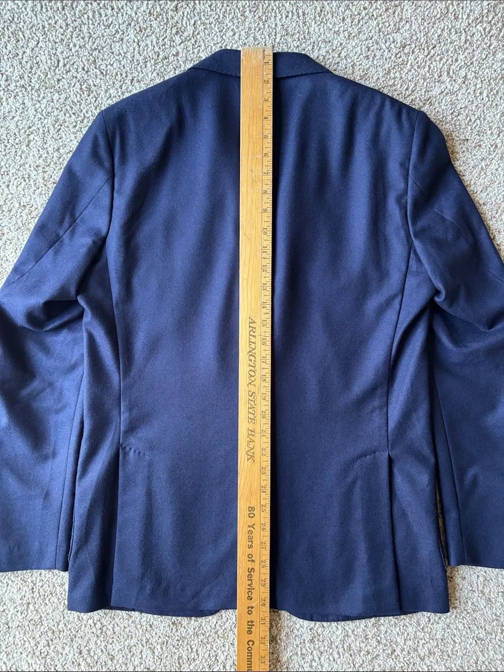 Gi Capri Napoli Navy Wool Hand Tailored Patch Pocket Blazer Eu 52 US 40 Slim